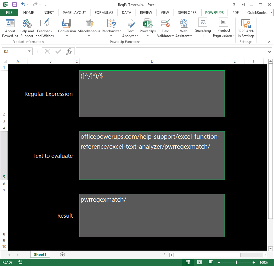 regular expressions in excel