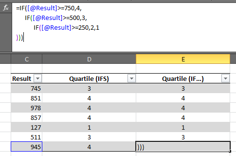 excel for mac missing ifs formula