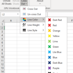 Cross Out Cells Color Selection